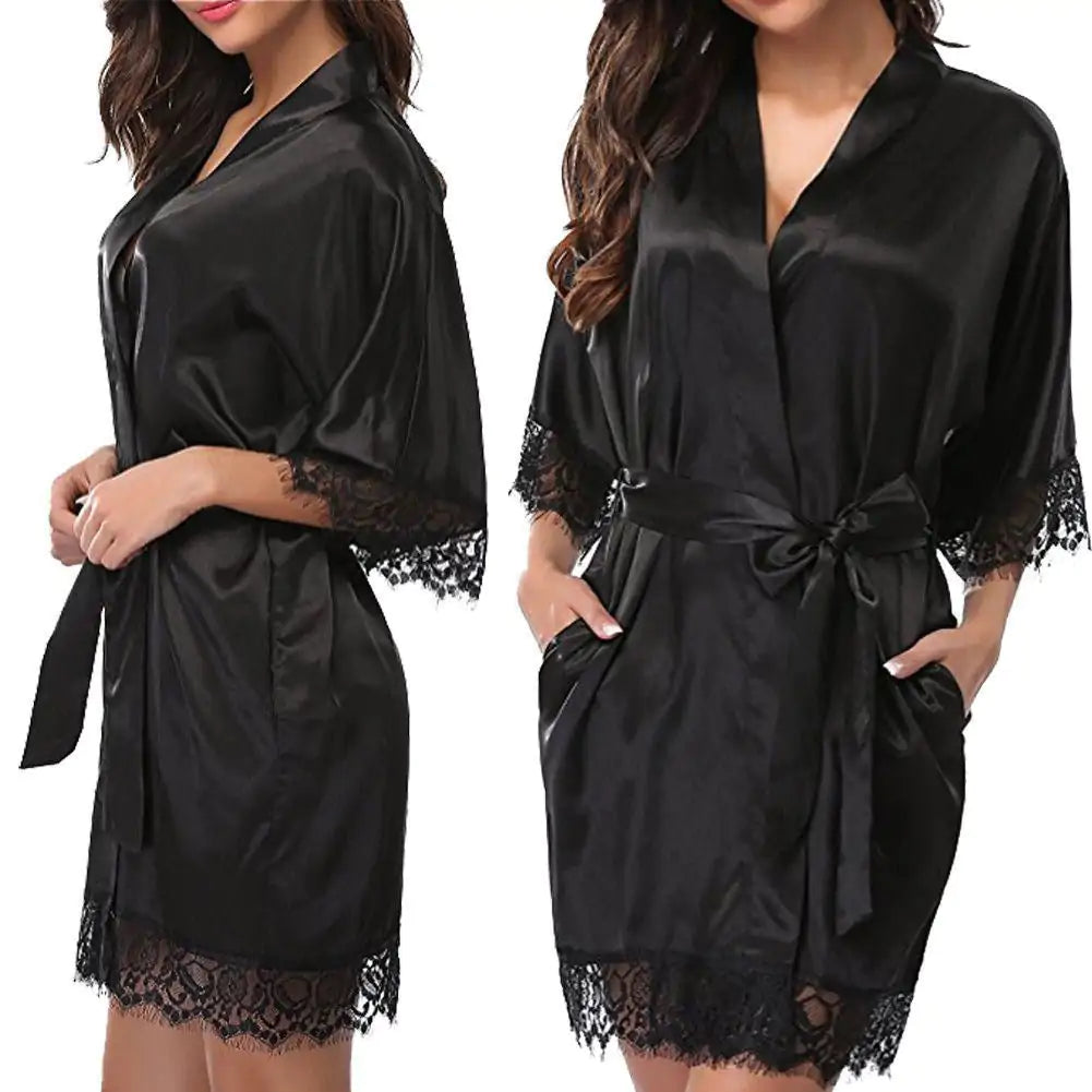 Kimono Style Silk Robe